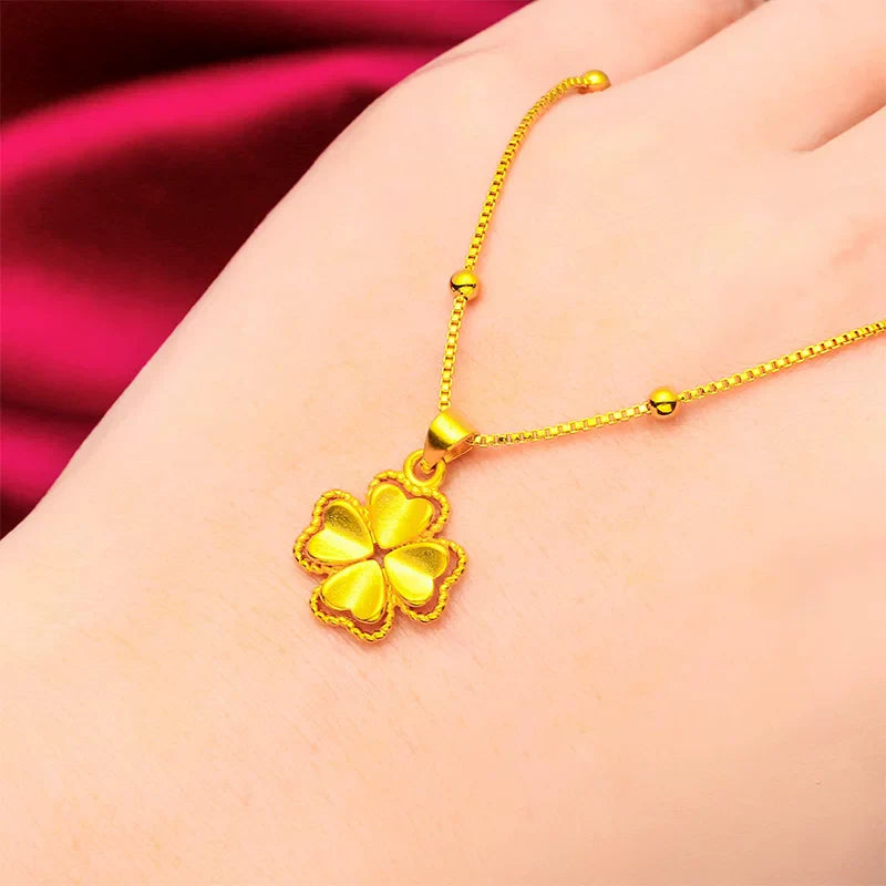 Golden Clover Heart(24k Gold plated)