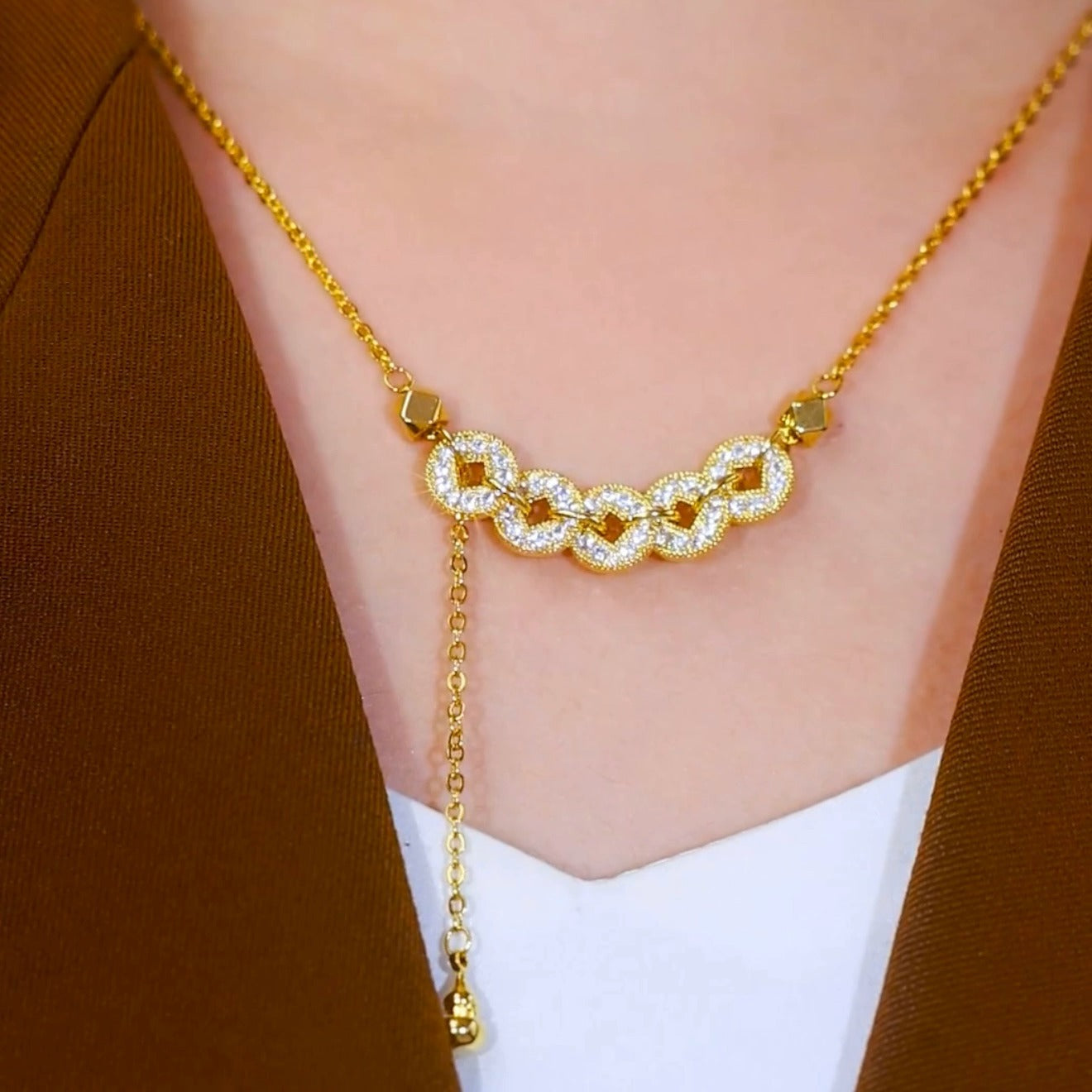 five emperors coin necklace(18k gold plated)