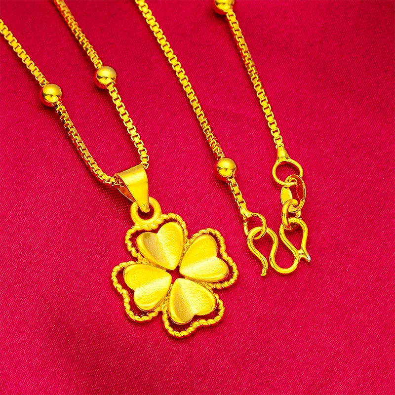 Golden Clover Heart(24k Gold plated)