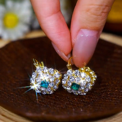 Diamond basket earrings(Gold Plated)