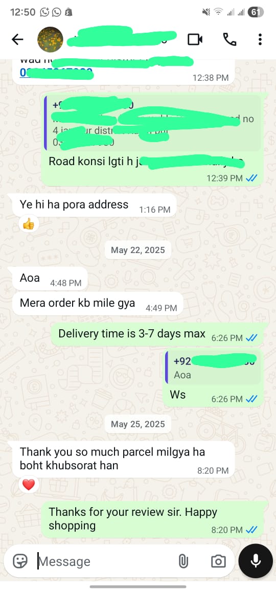WhatsApp customer review 4