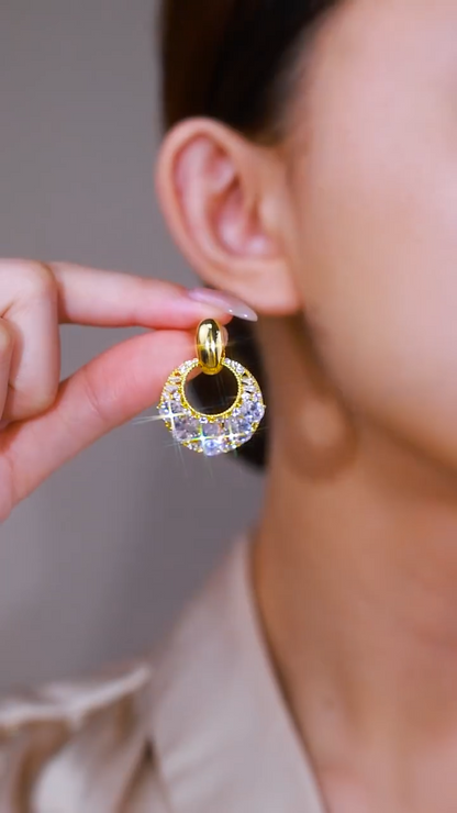 18K Gold Plated Zircon Earrings