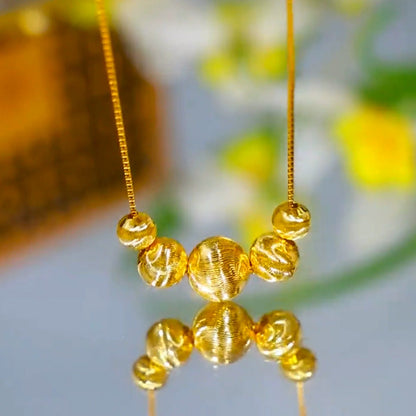 Golden beads necklace(24k gold plated)